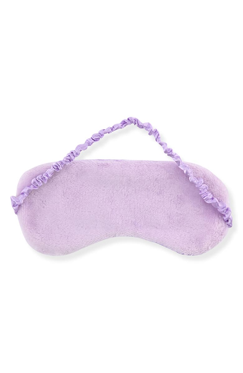 SLEEP ON IT Kids' Fleece Long Sleeve Pajamas & Eye Mask, Alternate, color, Purple