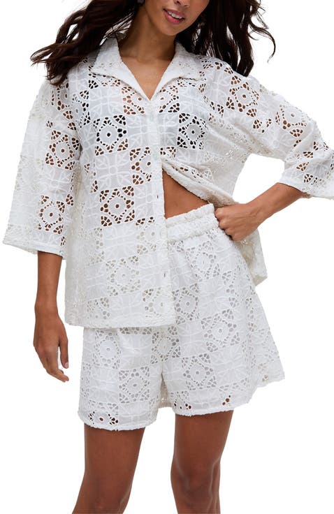 Shelli All Over Broderie Anglaise Shirt
