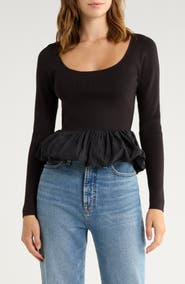 Rails Tillie Bubble Hem Rib Top