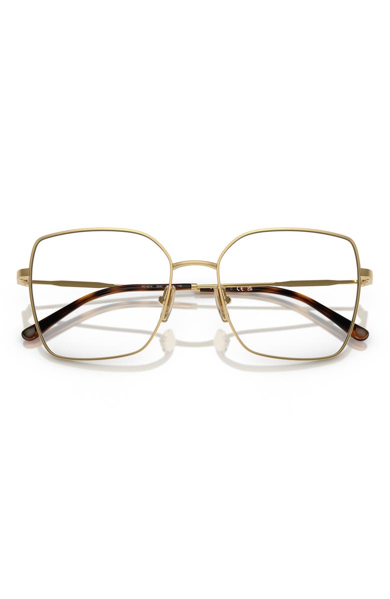 VOGUE 53mm Square Optical Glasses, Alternate, color, Shiny Gold