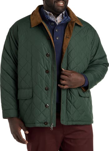 Oak Hill by DXL Men s Quilted Walking Coat Green Casual Jackets