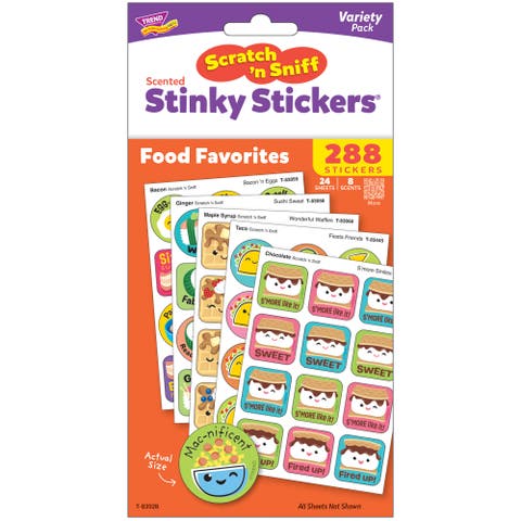 Scratch 'N Sniff Food Favorites, 288 Count Scented Stickers