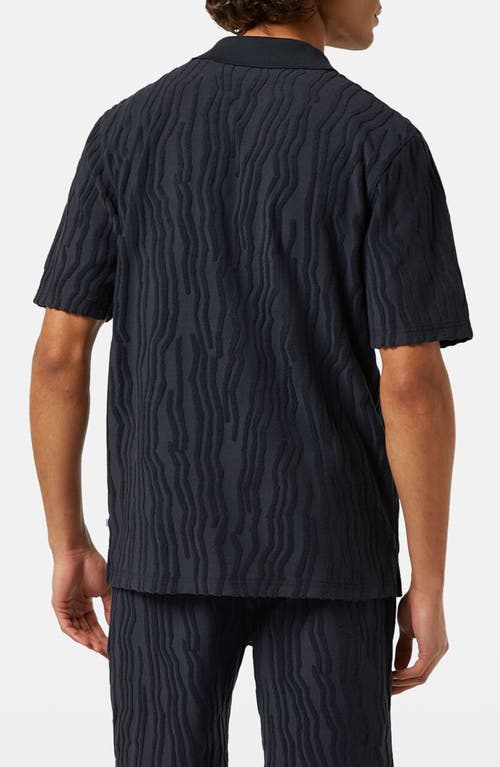 Scotch & Soda Terry Jacquard Johnny Collar Polo