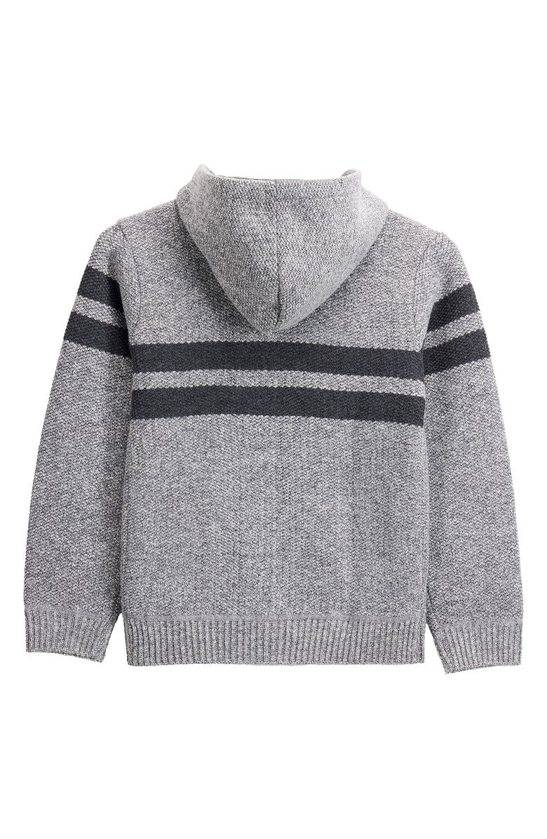 XRAY Kids' Stripe Full Zip Hoodie, Alternate, color, Heather Grey/Charcoal