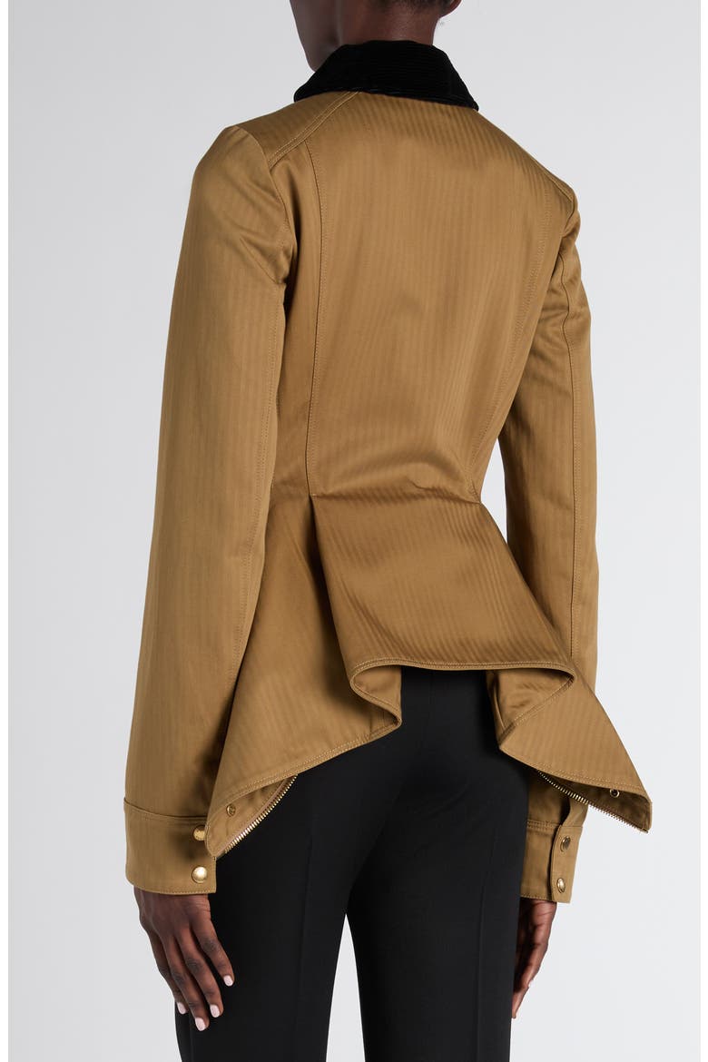 Kickback Cotton Herringbone Jacket, Alternate, color, LIGHT BROWN