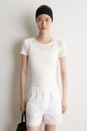 COS Layered Ribbed-jersey T-shirt