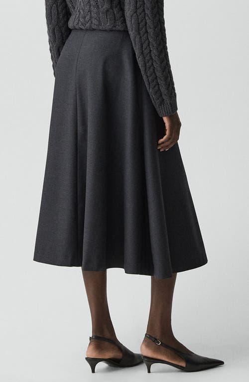Theory A-line Midi Skirt In Black