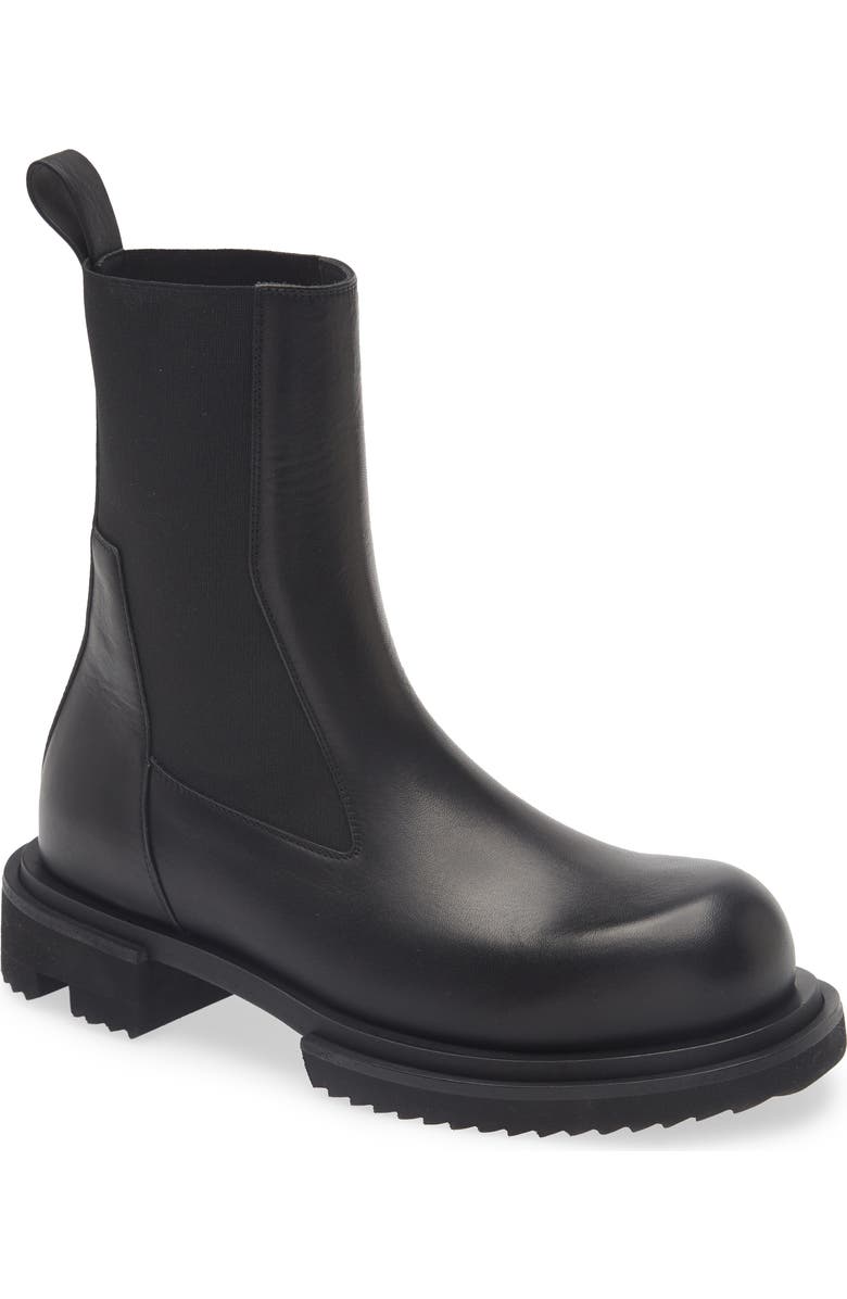 Rick Owens Stivali Beatle Bogun Chelsea Boot, Main, color, Black