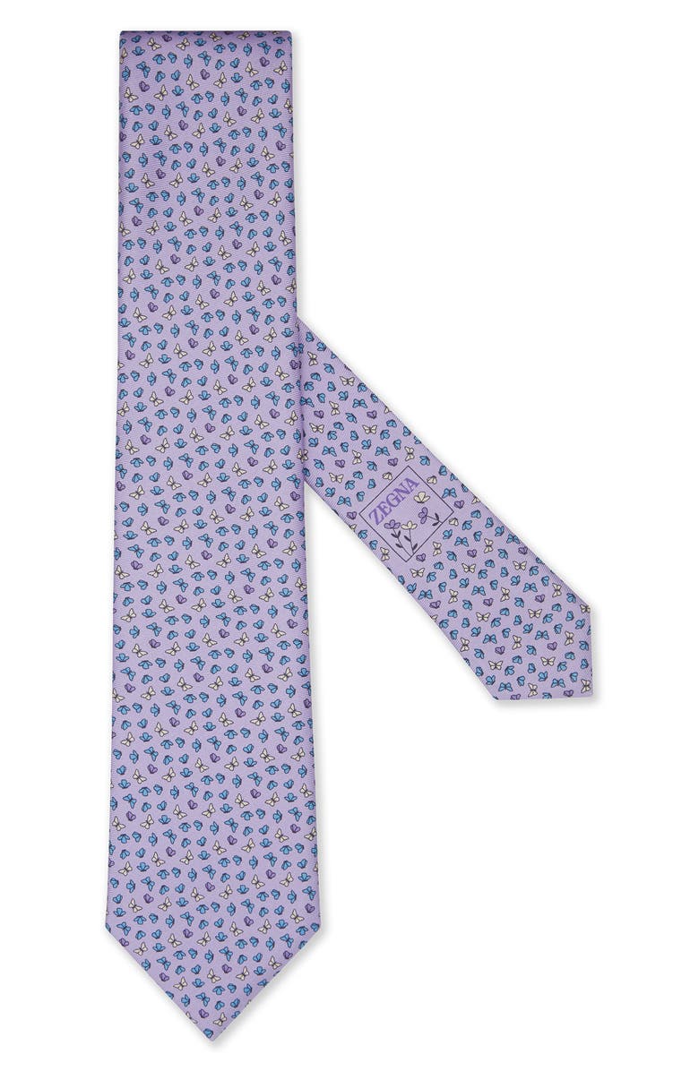 ZEGNA TIES Mulberry Silk Tie, Main, color, Teal