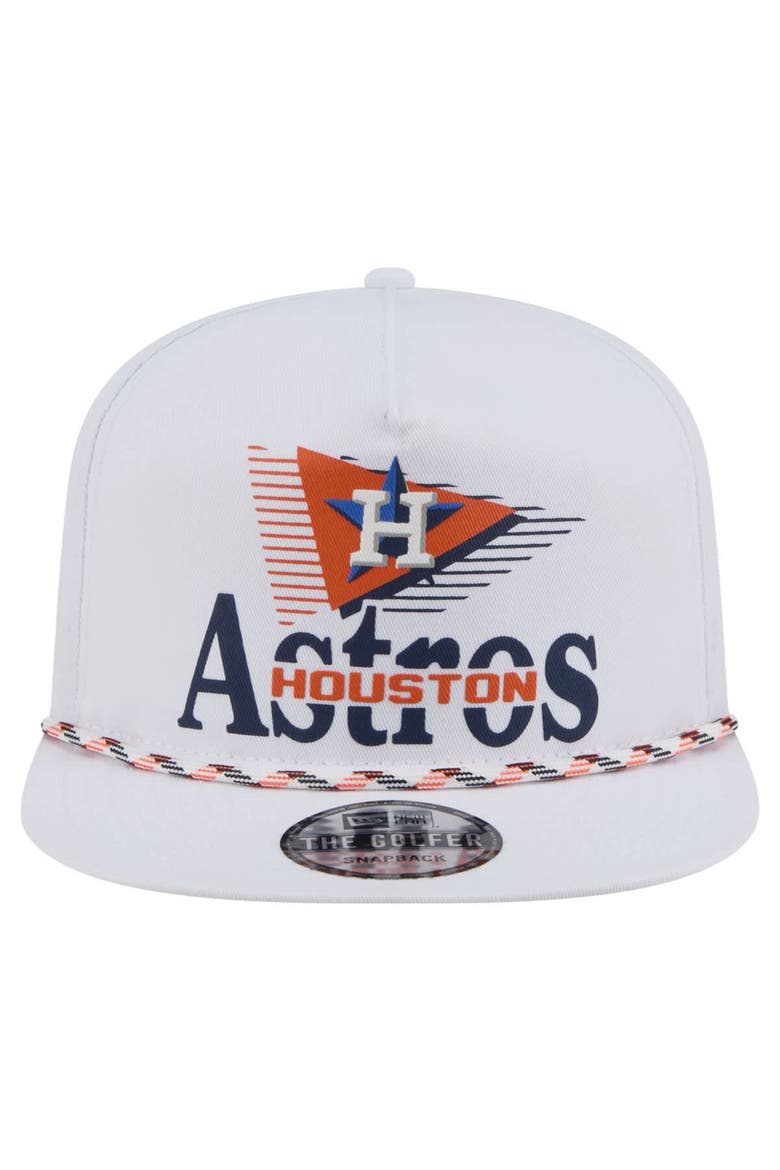 Men's New Era  White Houston Astros Collide Golfer Snapback Hat, Alternate, color, White