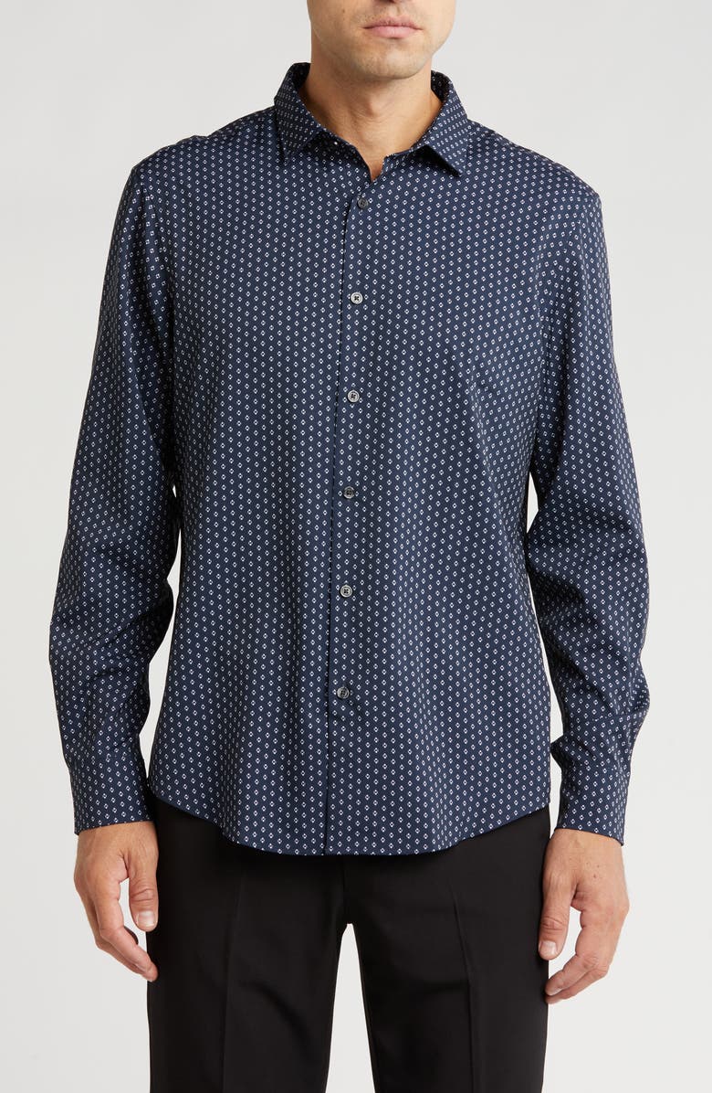 Perry Ellis Clover Button-Up Shirt, Main, color,