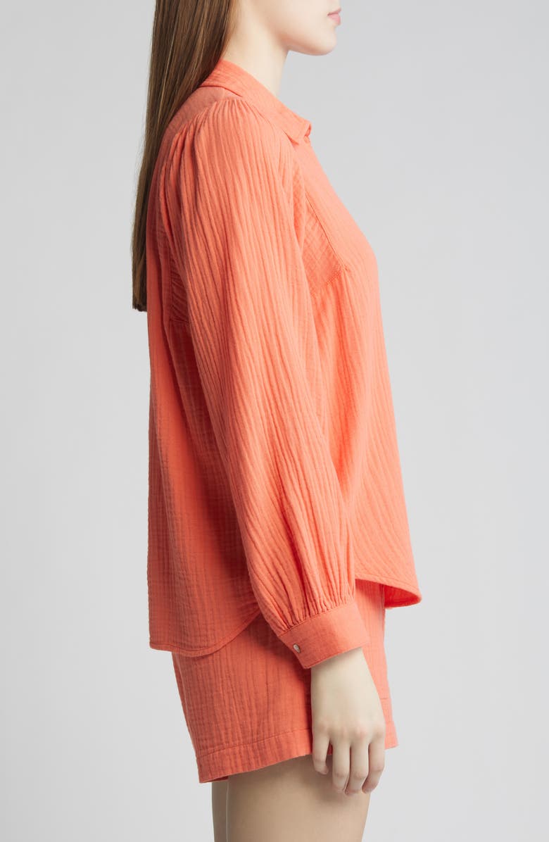 Rails Lo Organic Cotton Gauze Button-Up Shirt, Alternate, color,