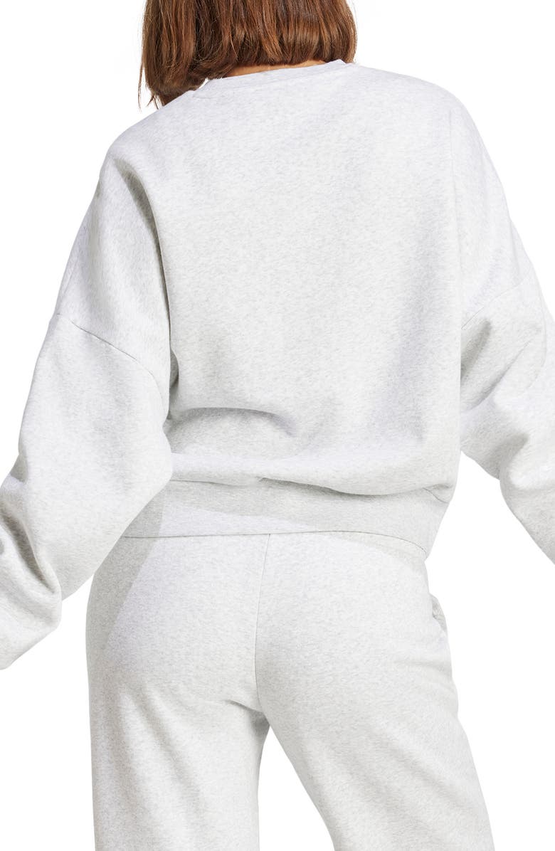 adidas Essentials Embroidered Logo Cotton Fleece Sweatshirt, Alternate, color, 