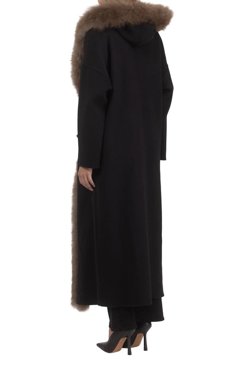 GORSKI Cashmere Parka with Genuine Shearling Trim, Alternate, color, Black/Brown/Black