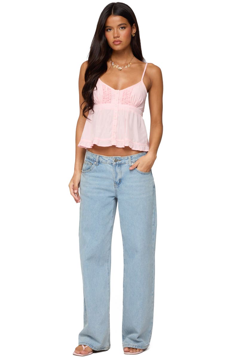 EDIKTED Halsey Ruffle Babydoll Camisole, Alternate, color, Light-Pink