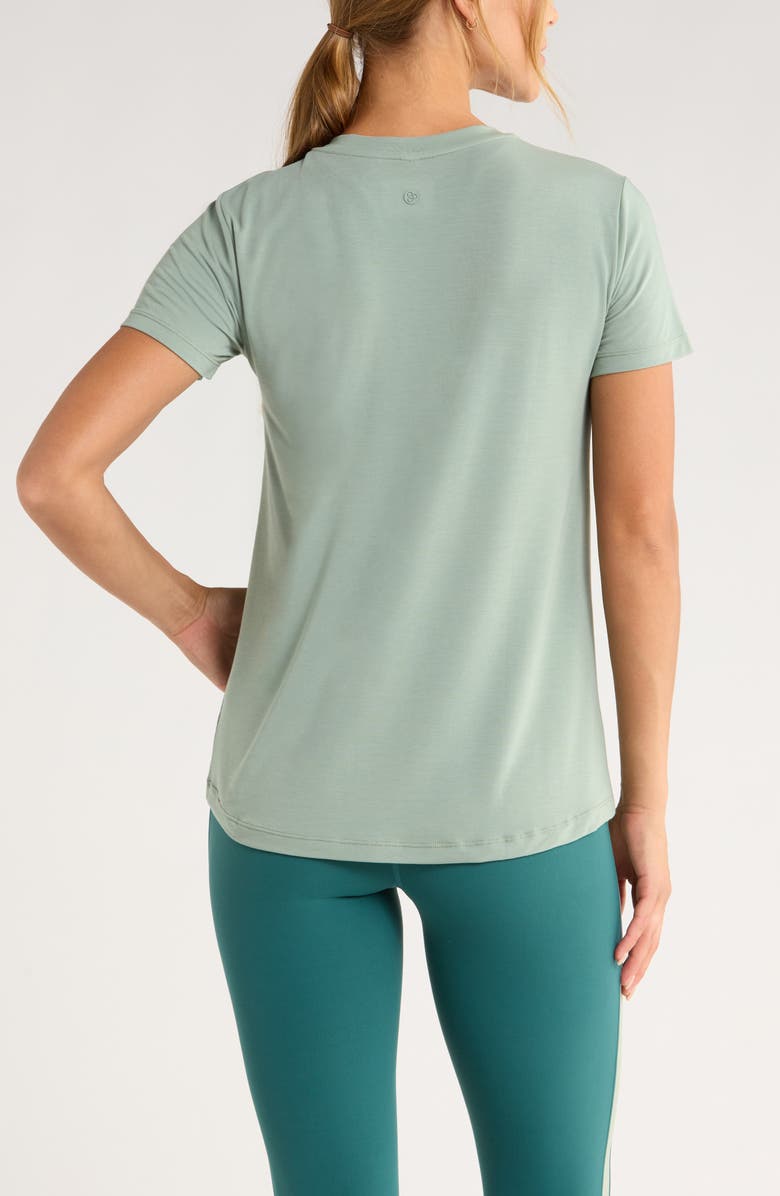 Zella Breathe Active T-Shirt, Alternate, color, Green Lilypad