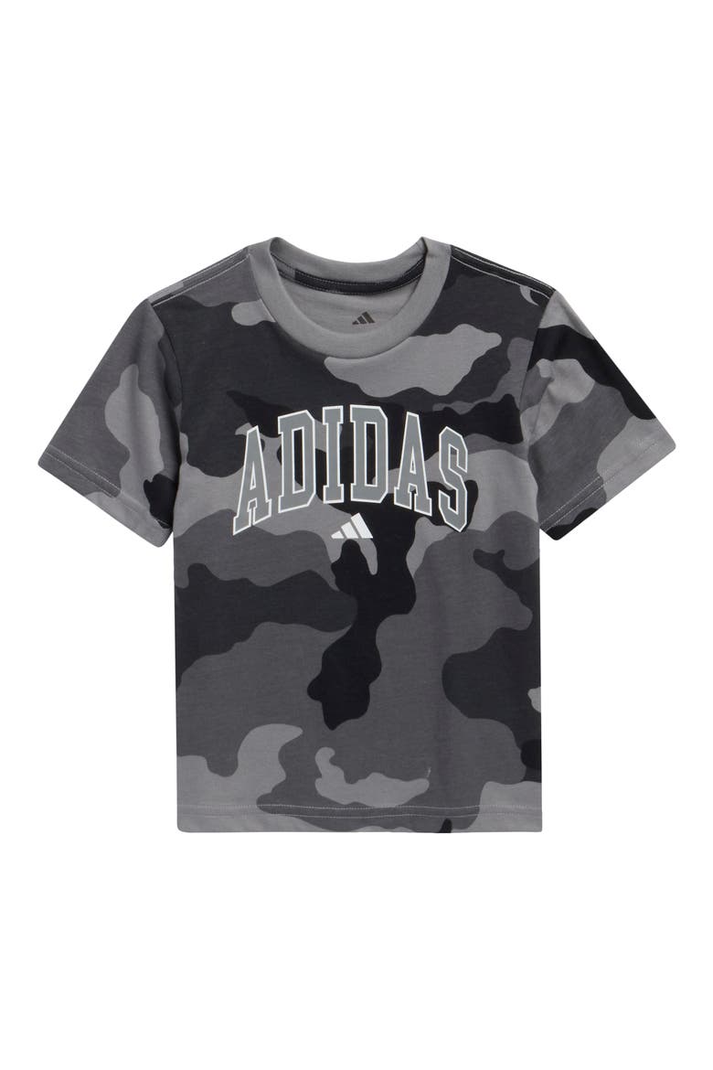 Kids' France Camo Tee Shirt, Main, color, BLACK
