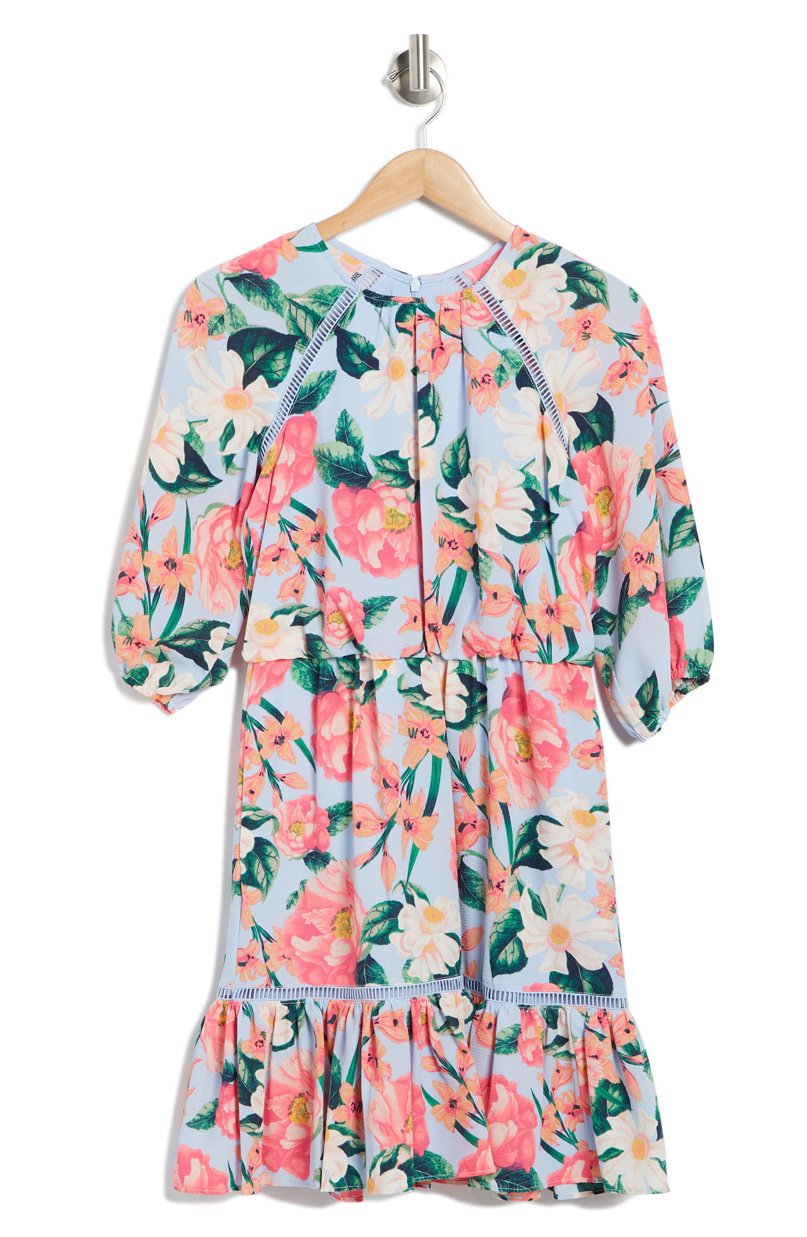 Eliza J Floral Ruffle Hem Dress (Women) | Nordstromrack