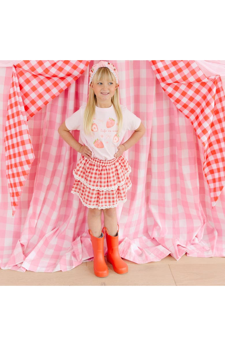 Sweet Wink Life Is Sweet Strawberry Short Sleeve T-Shirt, Alternate, color, Ballet Pink