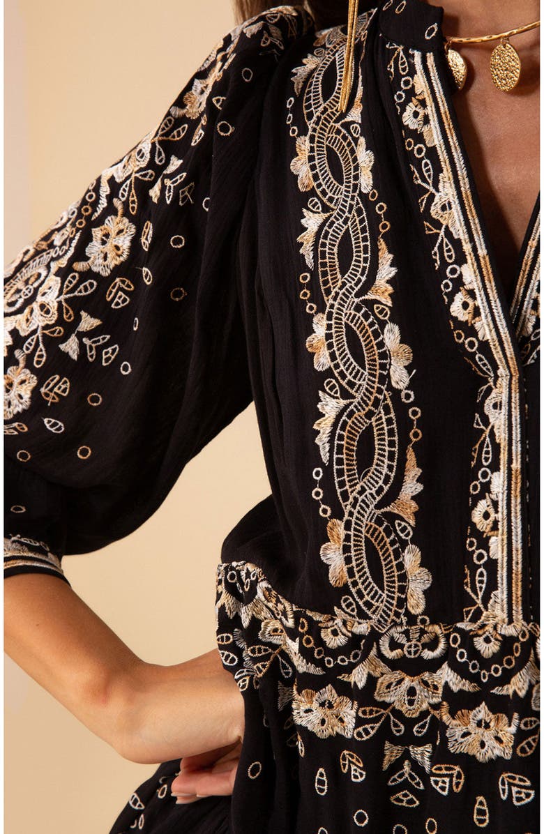 Hale Bob Emery Embroidered Dress, Alternate, color,