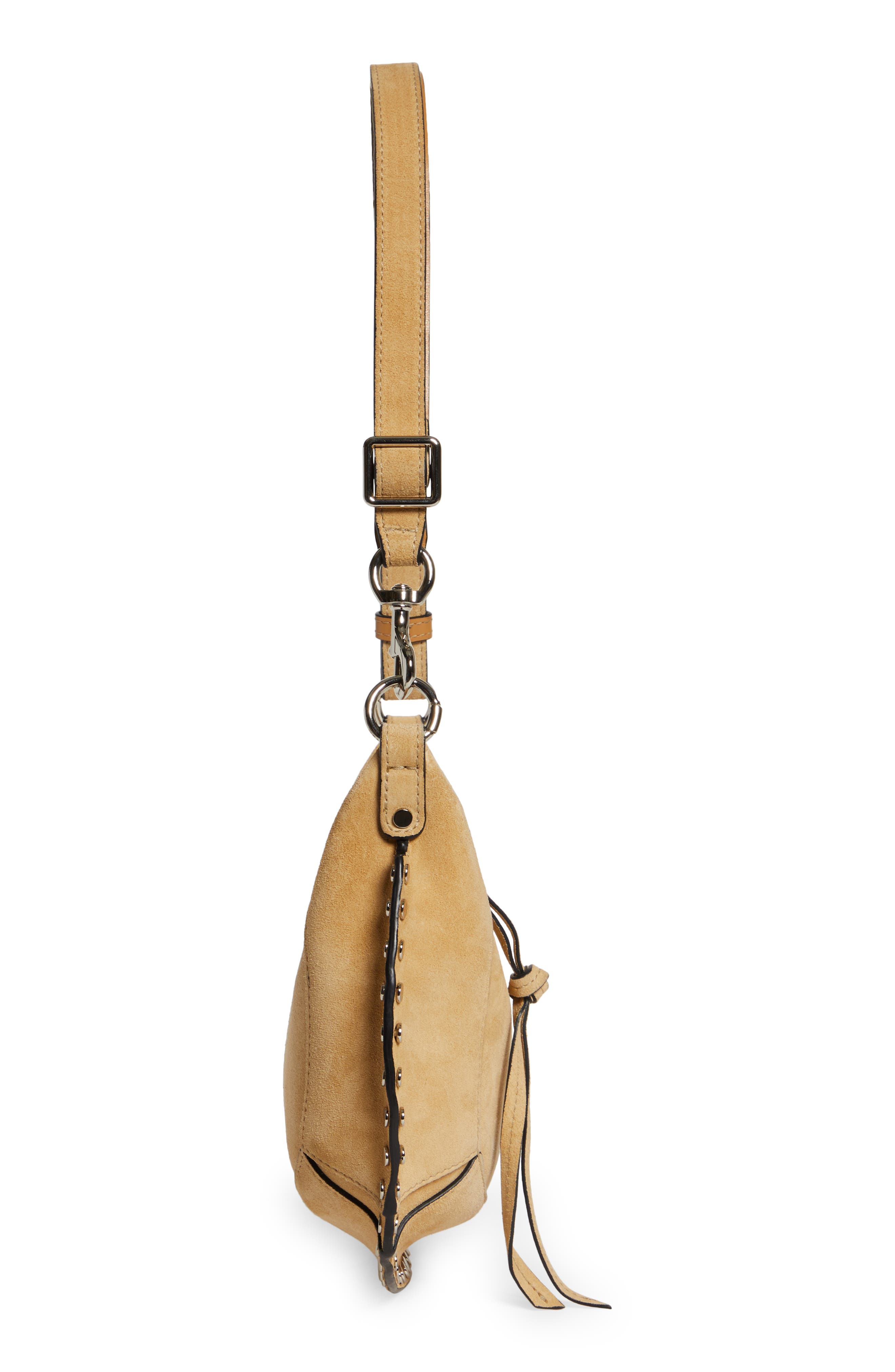 Isabel Marant Oskan Moon Suede Shoulder Bag, Alternate, color, 