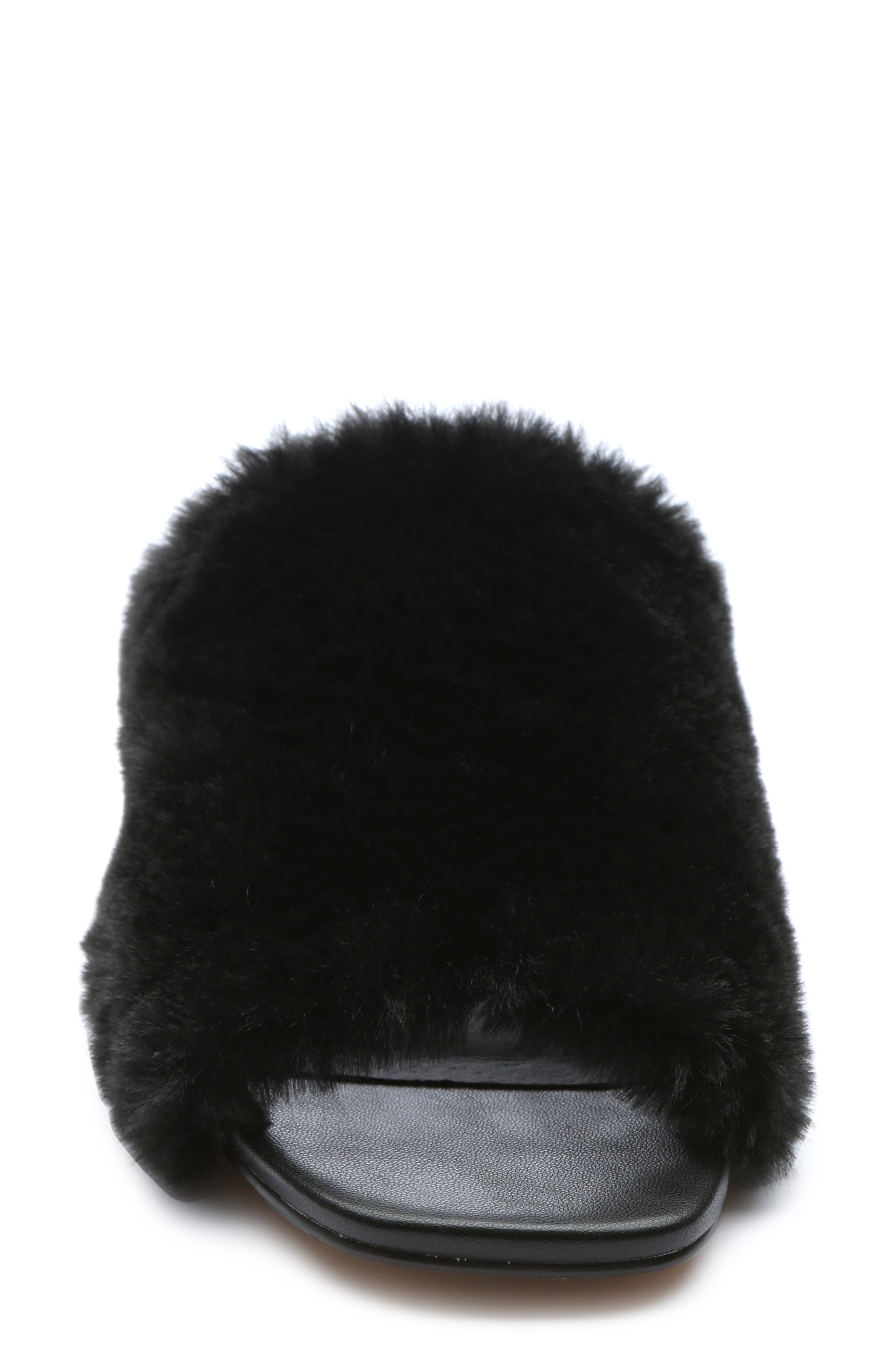 Sanctuary Rascal Faux Fur Sandal, Alternate, color, 