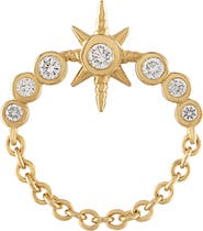 EDEN PRESLEY Diamond Orbit Stud Earrings