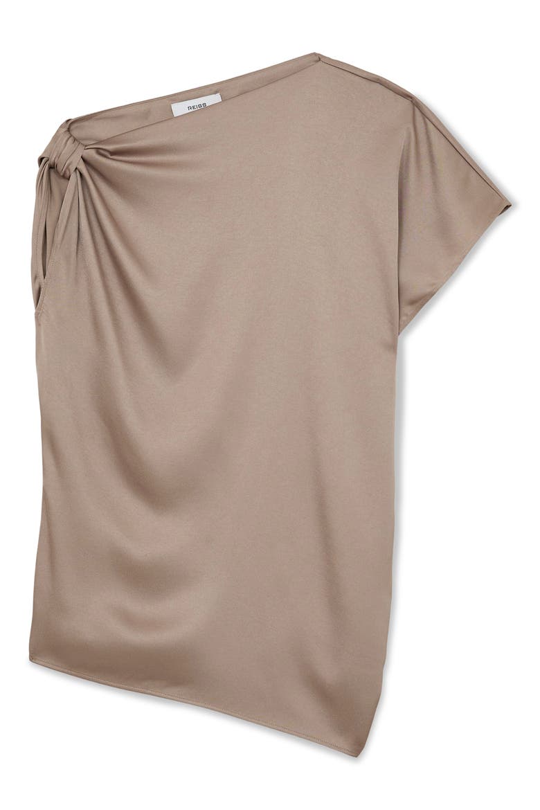 Kezia Twisted Draped Top, Alternate, color, CHAMPAGNE NEUTRAL