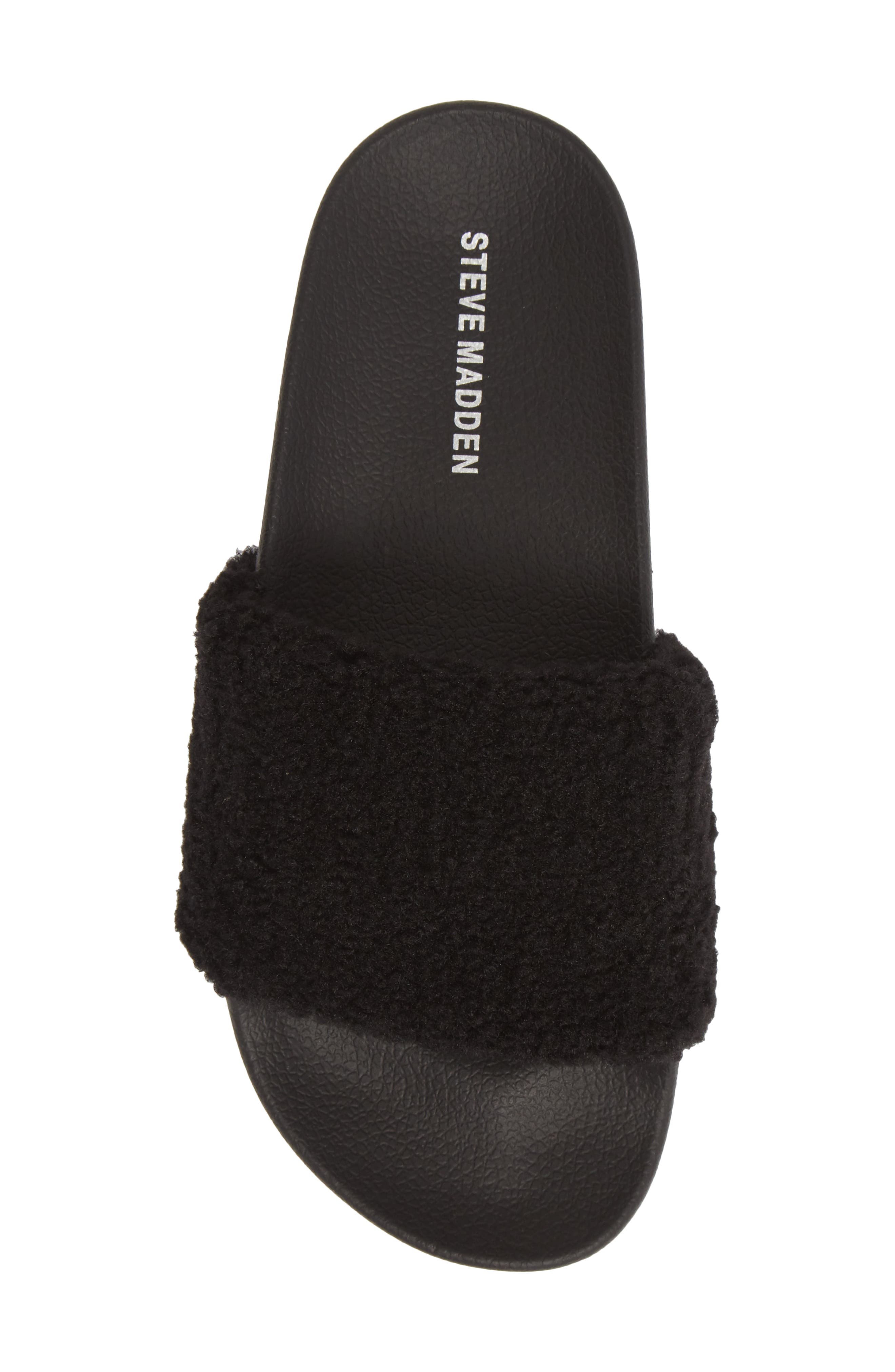 Steve Madden Shear Faux Shearling Slide Slipper, Alternate, color, 