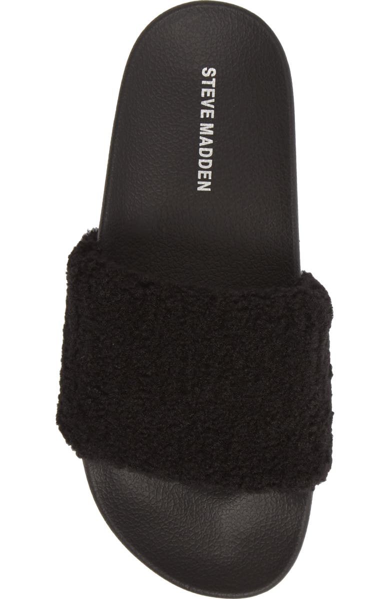 Steve Madden Shear Faux Shearling Slide Slipper, Alternate, color,