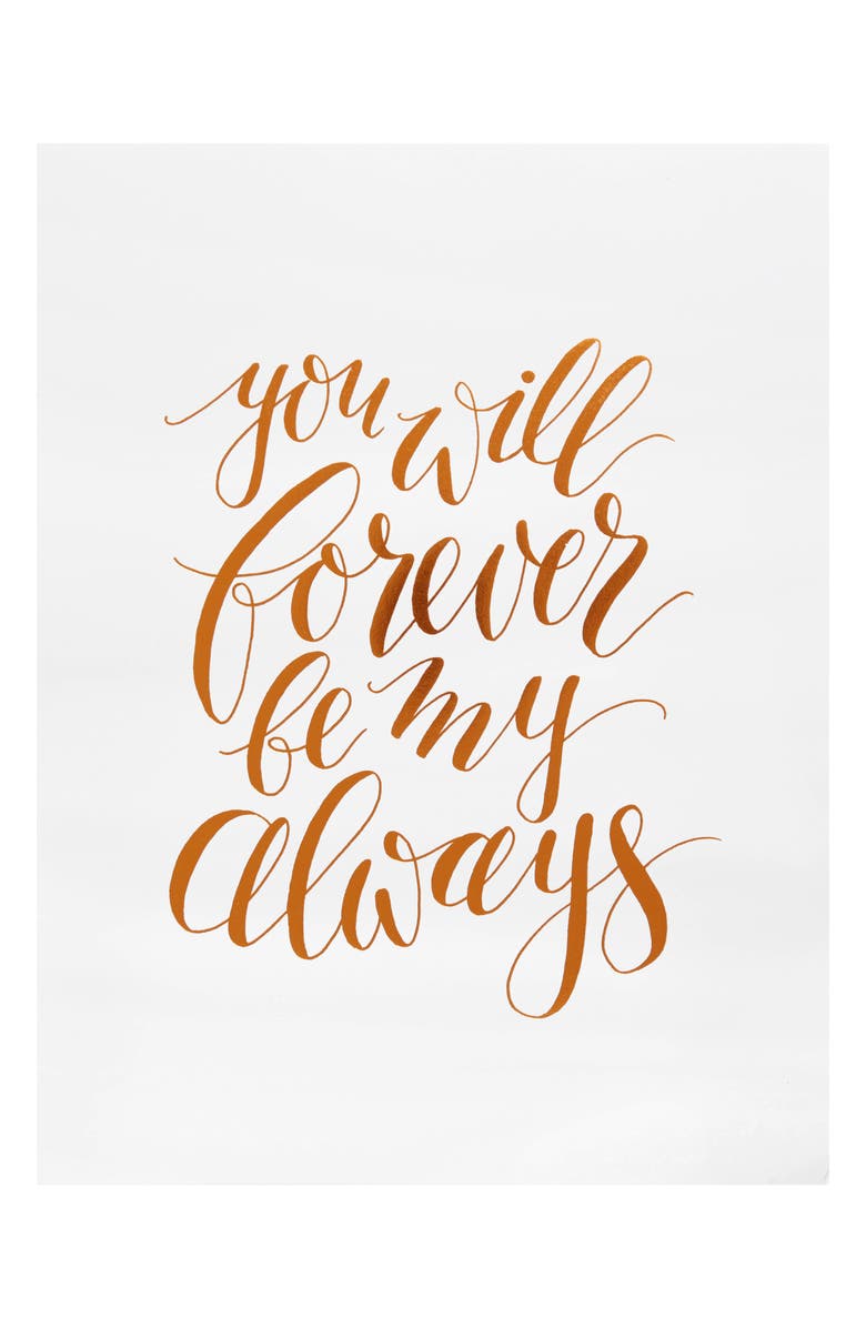 FOX AND FALLOW Fox & Fallow Forever Be My Always Print, Main, color, 