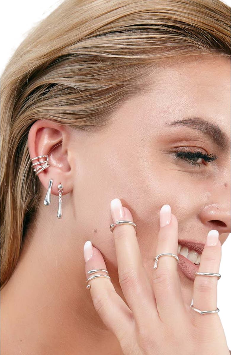 Lucy Quartermaine Short Drop Earrings, Alternate, color, Sterling Silver