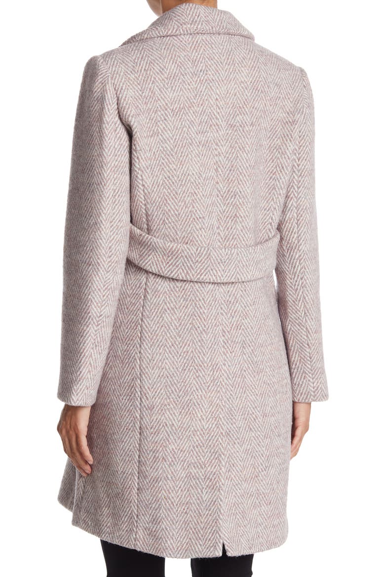 Notch Collar 3-Button Wool Blend Jacket, Alternate, color, LAVENDER/ IVORY