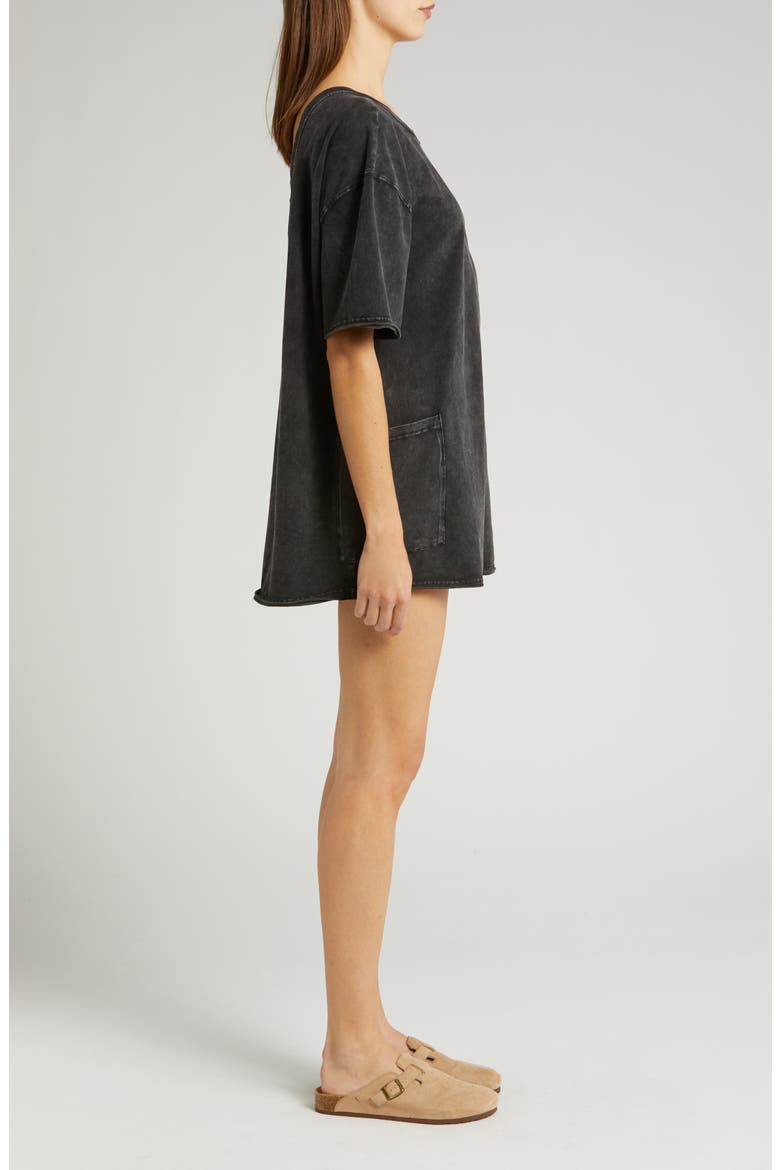 FP Movement Hot Shot T-Shirt Romper, Alternate, color, BLACK