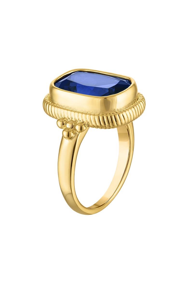 Lab Created Sapphire Statement Ring, Alternate, color, YELLOW