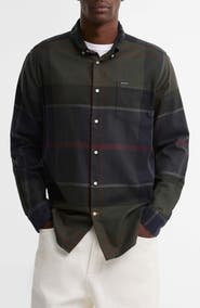 Barbour Kyeloch Tailored Fit Plaid Cotton Button-Down Shirt