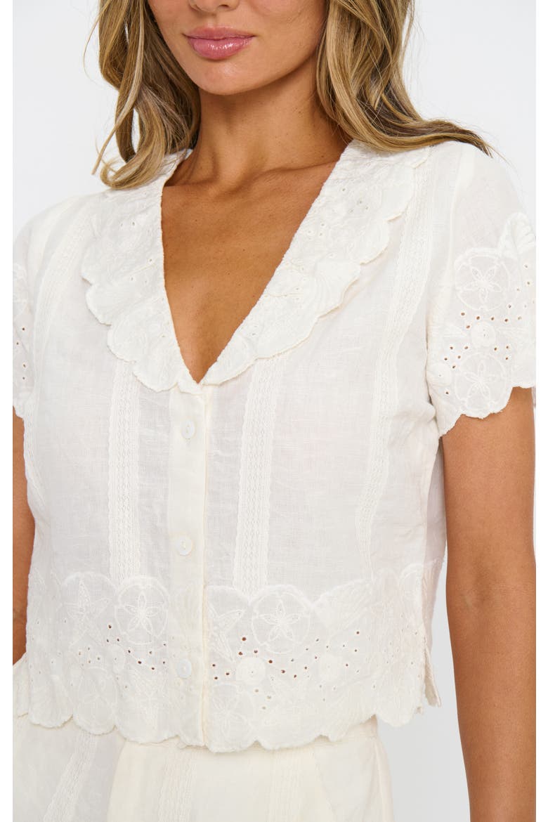 Lyla Top, Alternate, color, White Eyelet Embroidery