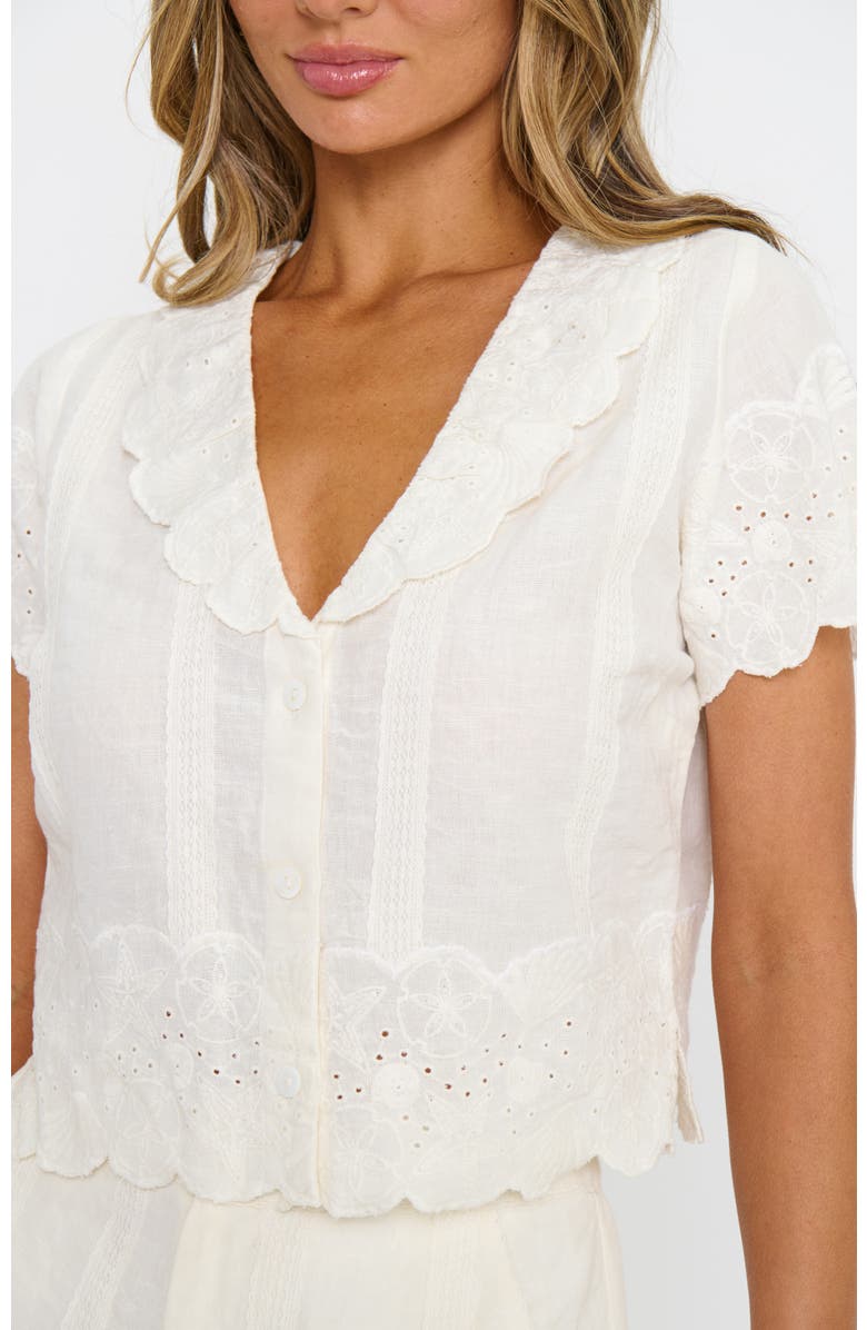 Show Me Your Mumu Lyla Top, Alternate, color, White Eyelet Embroidery