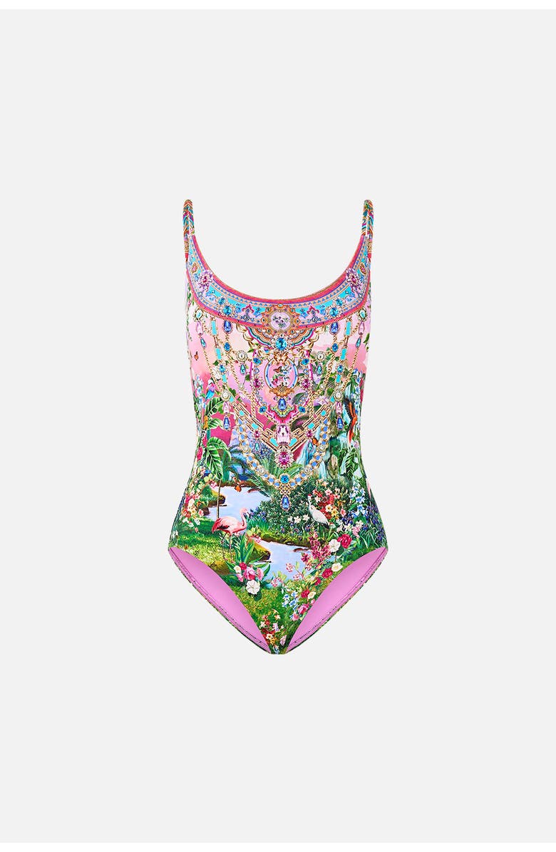 Camilla Scoop Neck One Piece With Scoop Back, Main, color, Turkish Delight