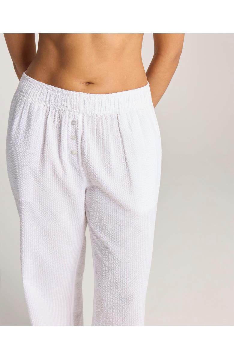 Nudea The Seersucker Button Long Pant, Alternate, color, White