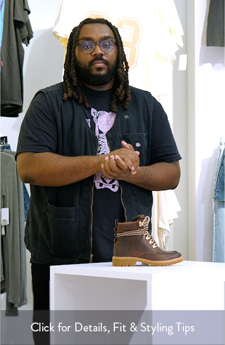 Cameron Lug Sole Waterproof Leather Bootie, sales video thumbnail