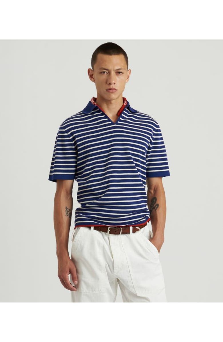 Fortela Andy Polo Short Ribbed Sleeve, Alternate, color, Blue