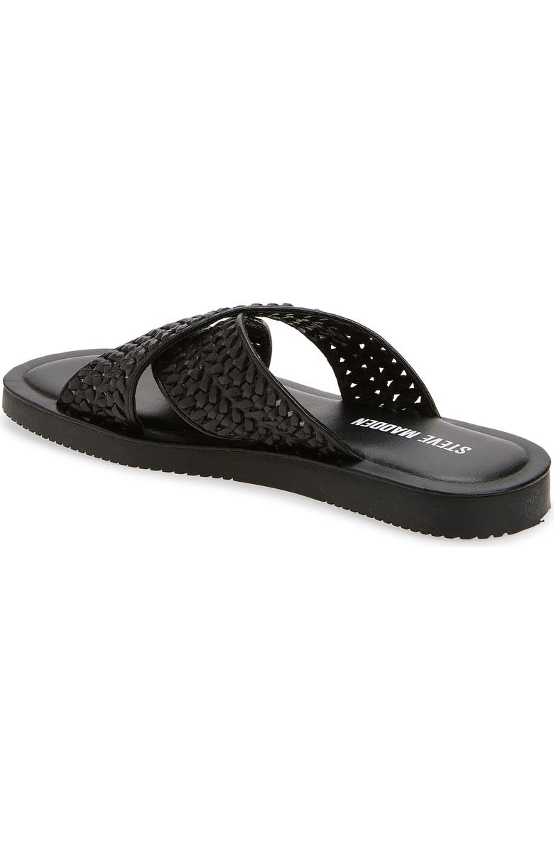 Steve Madden Boweri Woven Strap Slide Sandal, Alternate, color, Black