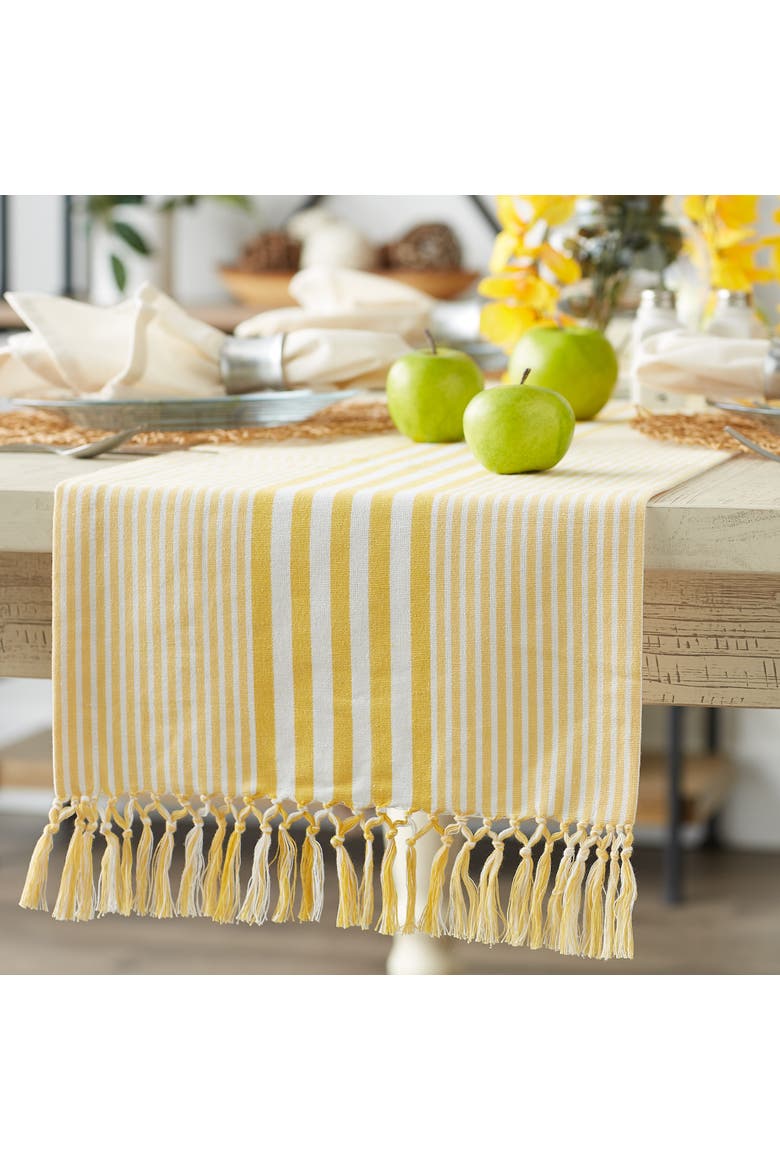Deep Yellow Stripes Table Runner, Alternate, color, Deep Yellow