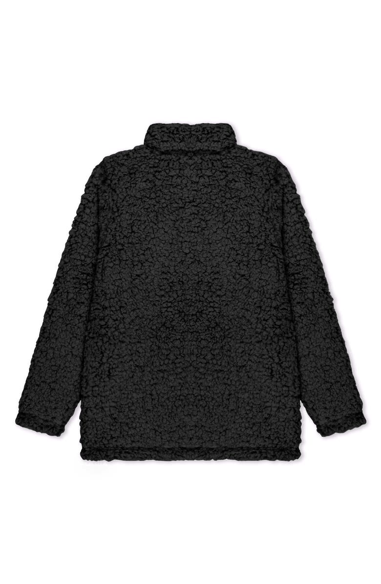 Dalix Womens Ghost Faux Quarter Zip Pullover, Alternate, color, Black