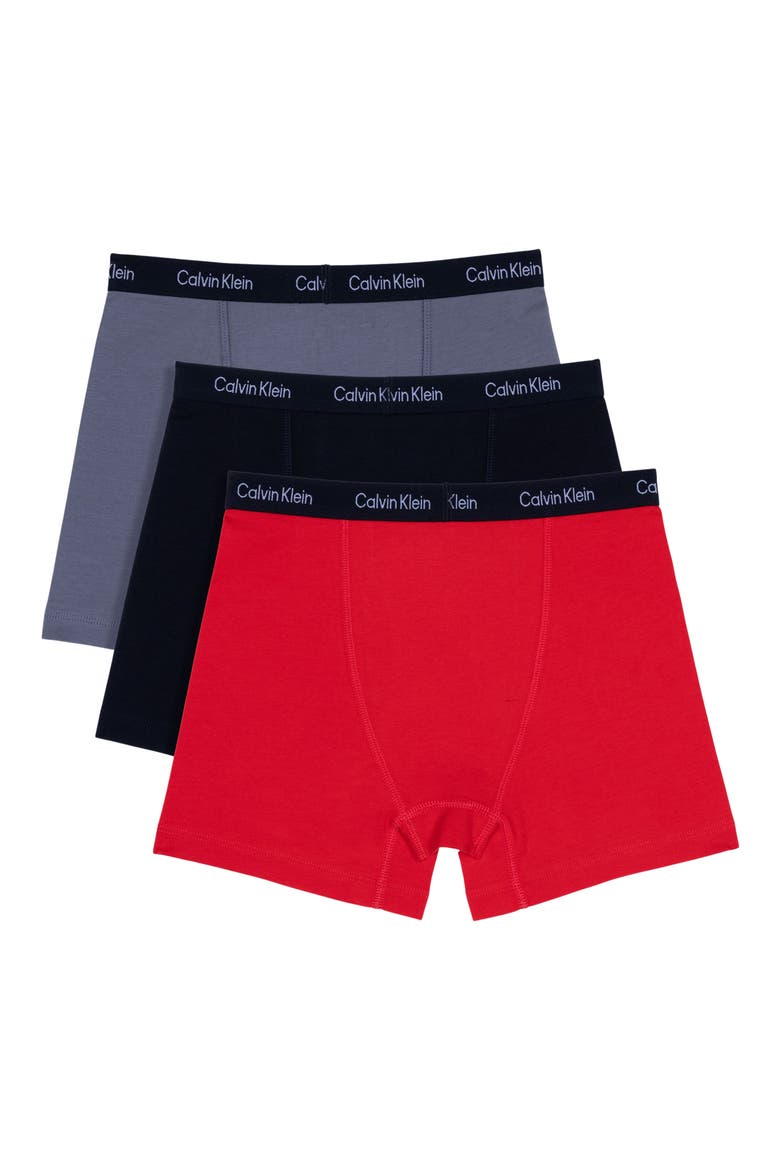 Kids' Assorted 3-Pack Stretch Cotton Boxer Briefs, Alternate, color, RED/ BLACK/ BLUE