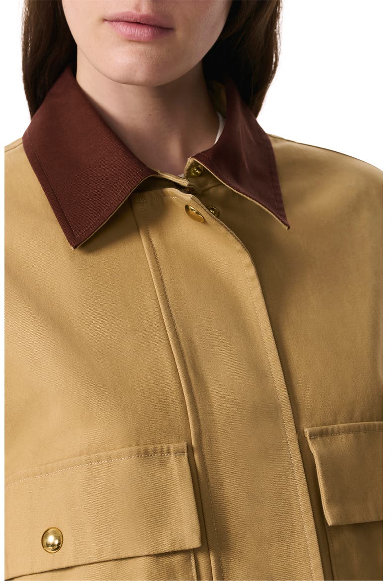 Nonie Cotton Jacket with Removable Lining, Alternate, color, BEIGE