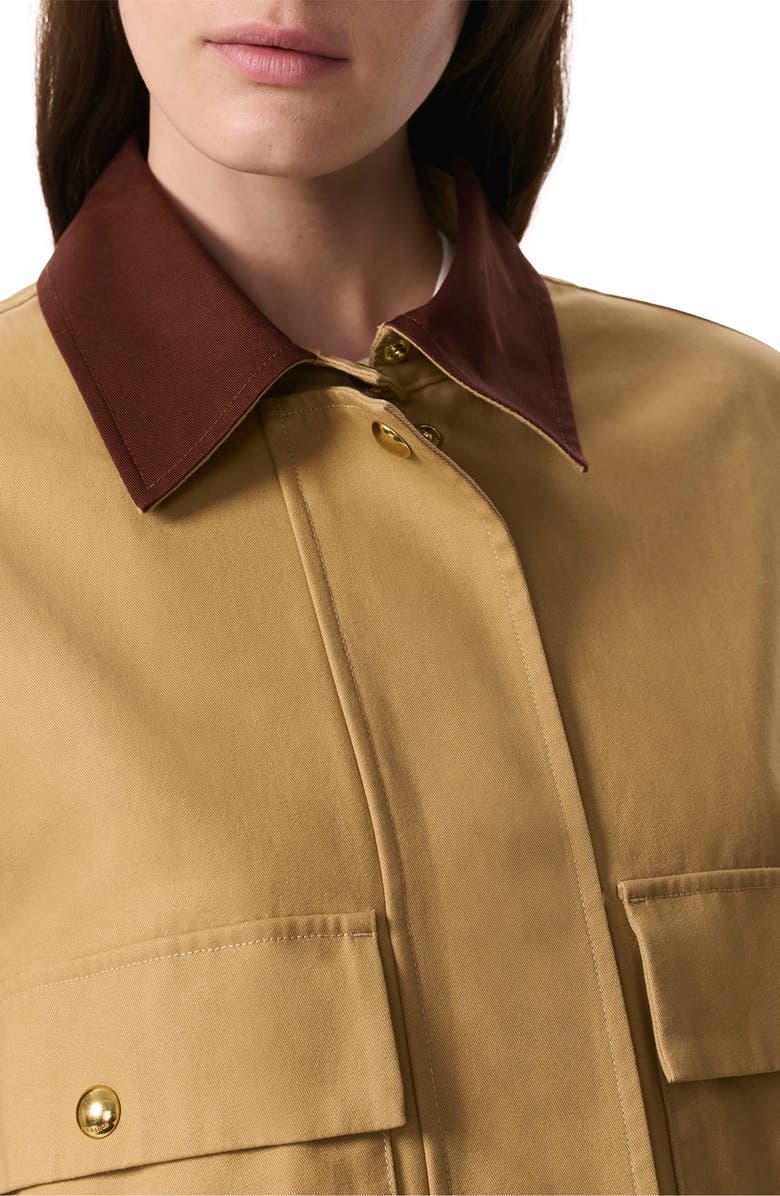 rag & bone Nonie Cotton Jacket with Removable Lining, Alternate, color, Beige