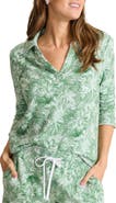 Tommy Bahama Marina Del Mar Forte Botanical Print Cotton Fleece Top