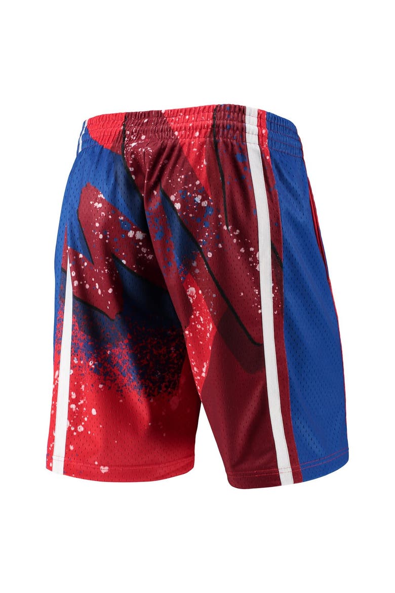 Men's Mitchell & Ness Red Philadelphia 76ers Hardwood Classics 1996 Hyper Hoops Swingman Shorts, Alternate, color, Red